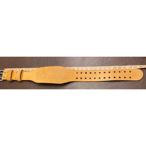 Power Systems Leather Weightlifting Belt Small Tan Double-Prong USA Gym Lift - Picture 3 of 7
